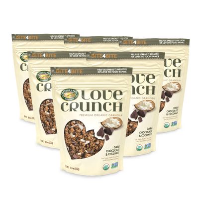 Love Crunch Organic Dark Chocolate &amp; Coconut Granola, 11.5 oz (Pack of 6), Non-GMO, Fair Trade, by Nature's Path