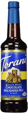 Torani Sugar Free Chocolate Macadamia Nut Syrup, 750 ml