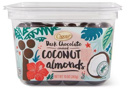 Dark Chocolate Coconut Covered Almonds, 10 oz, Fair Europeon Germany Trade Cocoa, Smooth Creamy, Keto Advance Gift Snack Treat for Family Friends by Choceur
