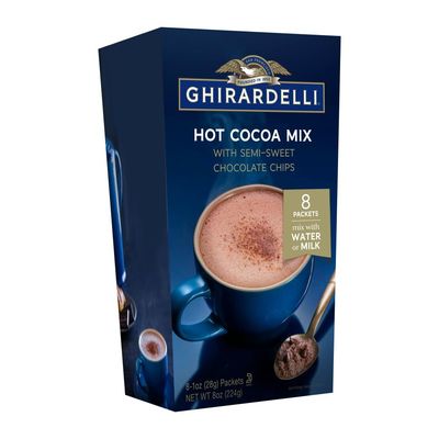 Ghirardelli Hot Cocoa With Chocolate Chips Carton - 8 oz. (224g), 6 bags
