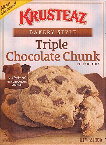 Krusteaz Cookie Mix, Triple Chocolate Chunk, 17.5-Ounce Boxes (Pack of 2)