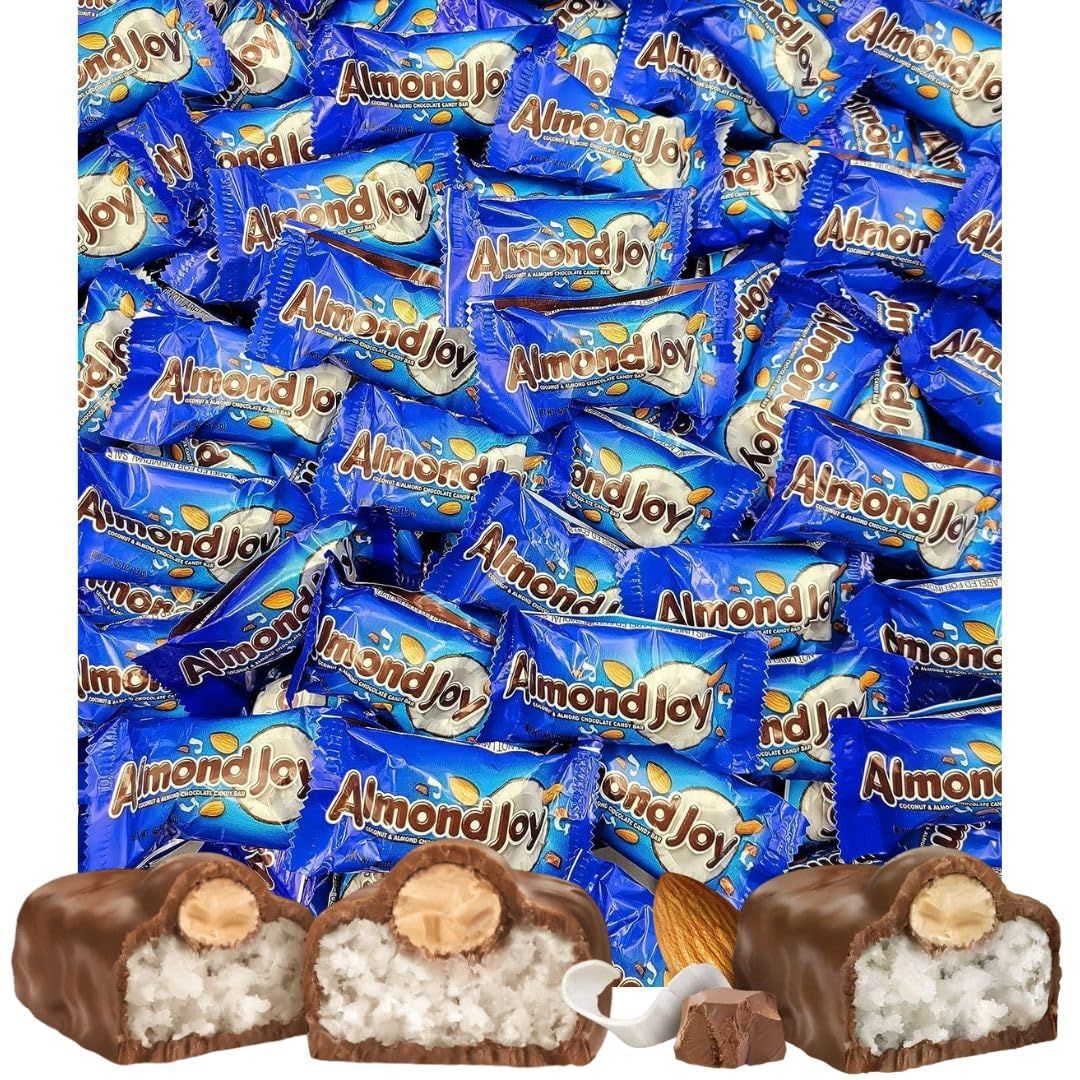 Miniature Bars - Coconut and Almond Milk Chocolate Candy - Over 65 Individually Wrapped Pieces - 2-Pound Bulk Pack