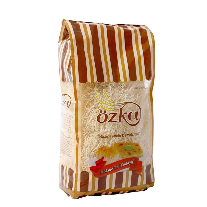 ZKA Premium Kataifi Shredded Phyllo Dough, Dried &amp; Chopped for Viral Dubai Chocolate, Baklava, and Kunafa, Authentic Kadayif Pastry - 500g (1.1 lb)