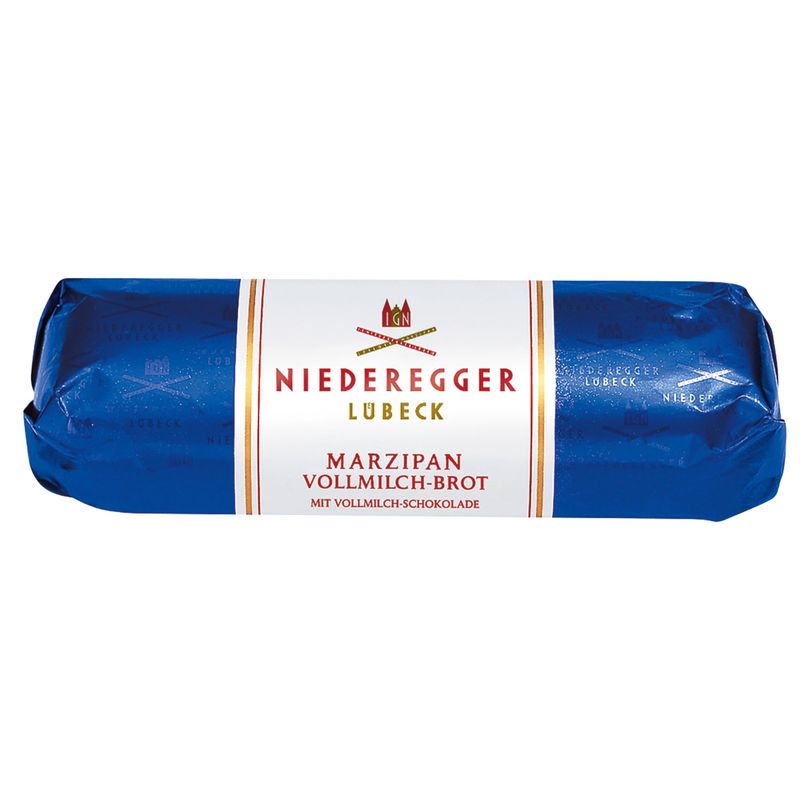 Niederegger Marzipan Loaf Covered with Milk Chocolate - 125g/4.4 oz | Pure Marzipan Perfection | Premium Quality Ingredients | Handcrafted in Germany since 1806.