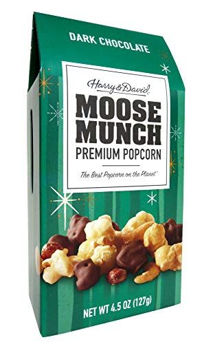 Harry &amp; David Dark Chocolate Moose Munch Premium Popcorn Holiday Box