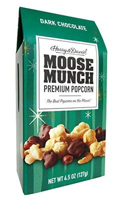 Harry &amp; David Dark Chocolate Moose Munch Premium Popcorn Holiday Box