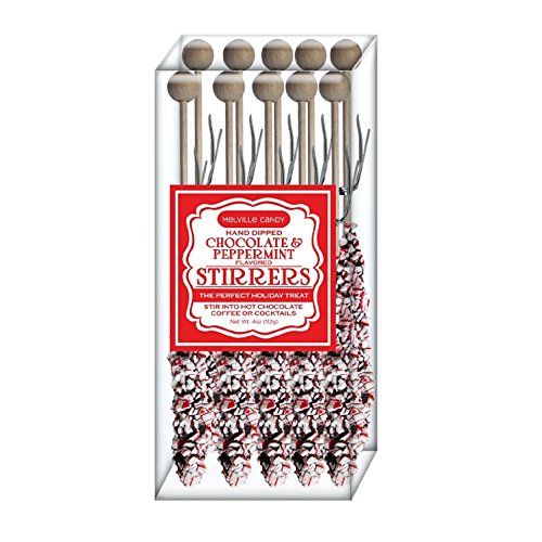 Melville Dark Chocolate Peppermint Stirrers (Set of 10)