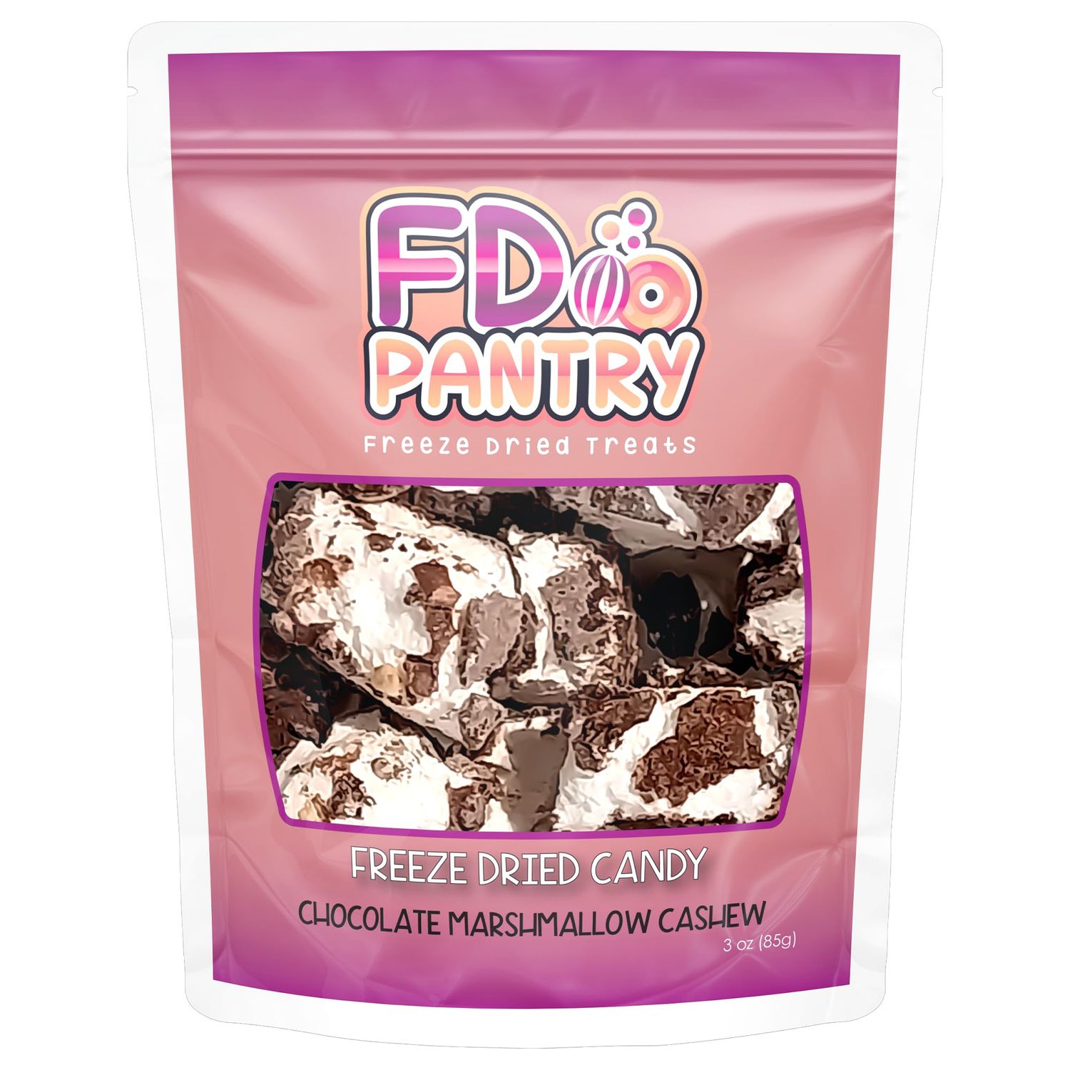 Freeze Dried Candy - Crispy Twist on Classic Chews in Resealable Bag Perfect for Gifting, Outdoor Adventures &amp; Emergency Food Storage (Chocolate Marshmallow 3oz)