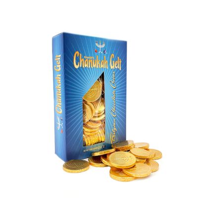 Hanukkah Gelt Milk Chocolate Gold Coins Candy, (90 ct) 16-Ounce Pack