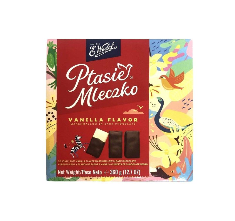 Ptasie Mleczko Vanilla Flavor Marshmallow in Dark Chocolate