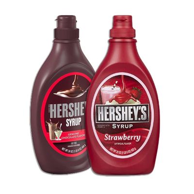 Hersheys Chocolate syrup and Strawberry Syrup of 24oz and 22oz pancake syrup , cake syrup by Pine Total Product