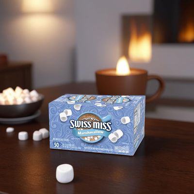 Swiss Miss Chocolate Hot Cocoa Mix With Marshmallows, 50 Count Hot Cocoa Packets, 0.73 oz each Packets, Swiss Miss Hot Chocolate, Swiss Miss, Swiss Miss Hot Chocolate Packets (1 Pack)