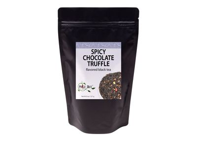 Spicy Chocolate Truffle Black Tea, Loose Leaf Flavored Black Tea, Caffeine, Hot &amp; Iced Tea | 8oz Bulk Tea, 80-100 Cups | The Spice Hut, First Sip of Tea