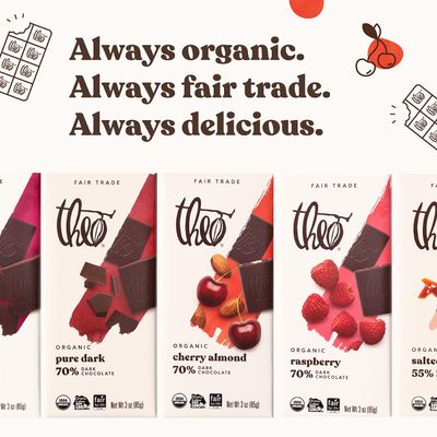 Theo Chocolate Organic Milk Chocolate Bar Variety 6 Pack | Fair Trade, Chocolate Gift