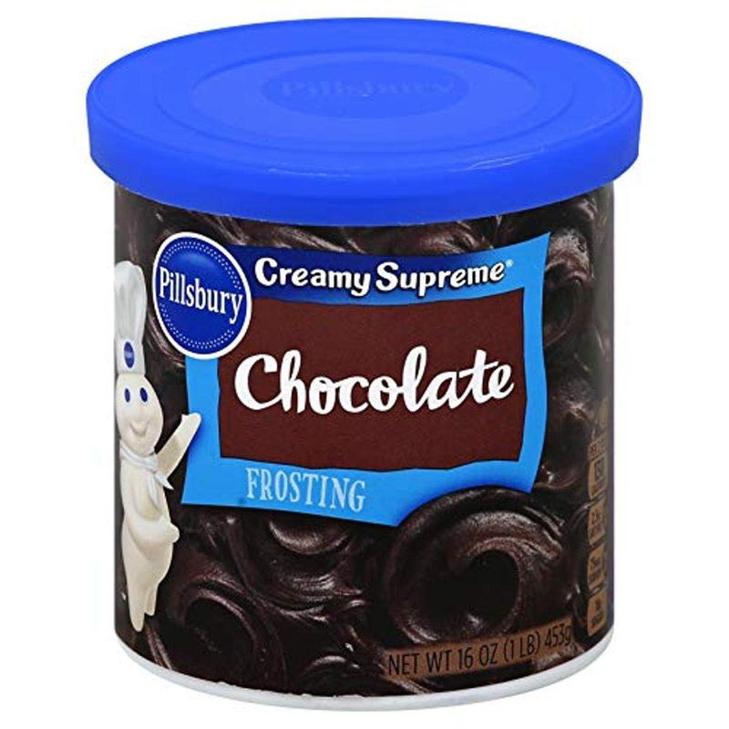 Pillsbury Creamy Supreme Chocolate Frosting, 16-Ounce (Pack of 8)