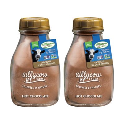 Sillycow Farms Chocolate Sea Salt &amp; Caramel Hot Chocolate (Pack of 2): Allergen-free, gluten-free, non-GMO. Enjoy 23 servings of rich, real ingredients - 16.9 oz