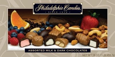 Philadelphia Candies Assorted Milk and Dark Chocolates, 1 pound Gift Box