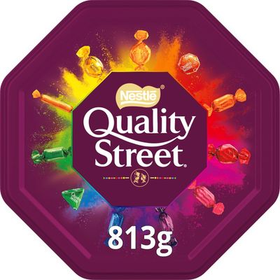 Nestle Quality Street Assorted Milk and Dark Chocolates &amp; Toffees Tin 813g (pack of 1)