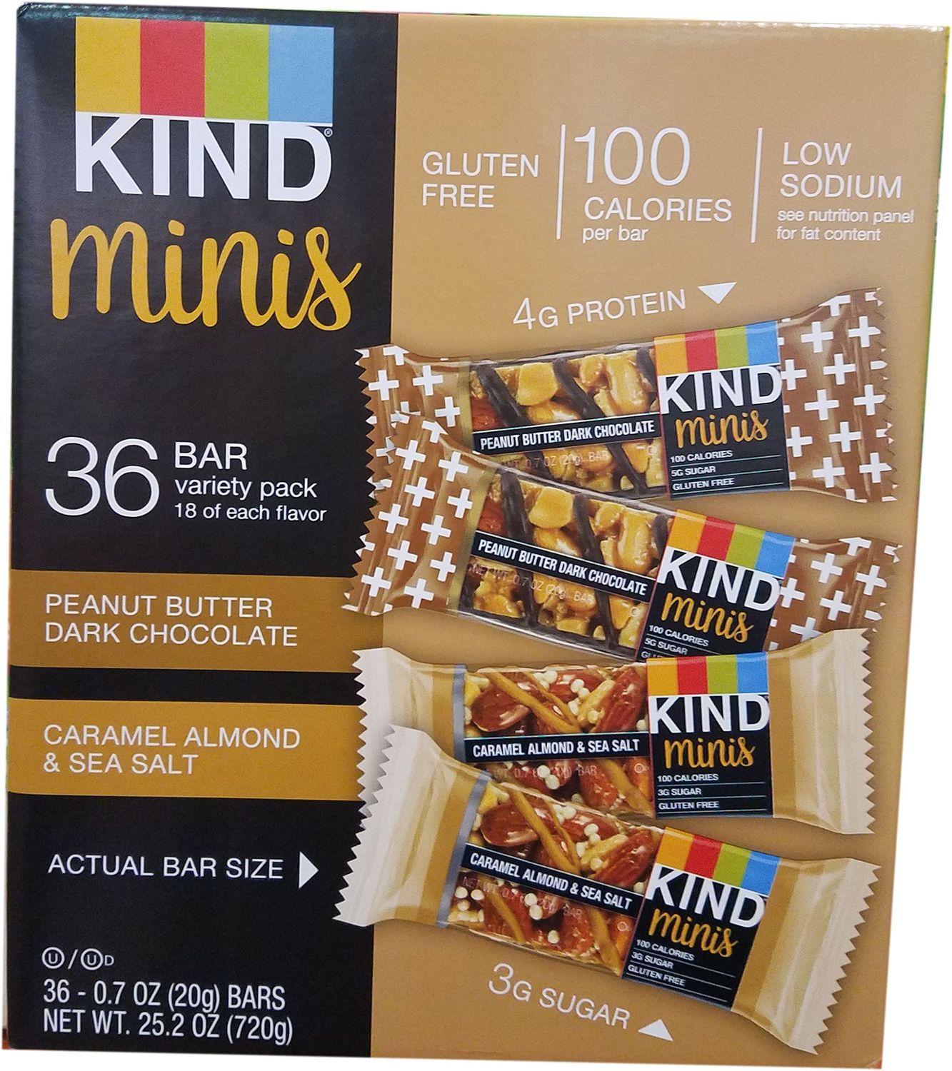 Kind Mini Chocolate Bars Variety Pack, 36 Count (1 Box)