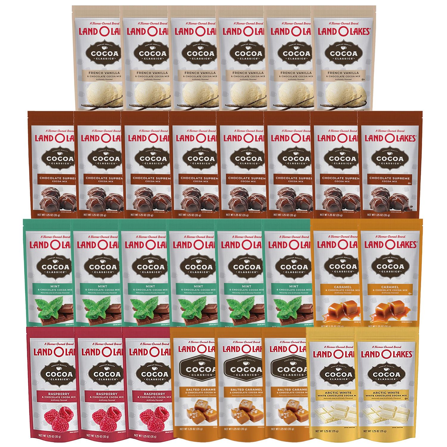 Assortment Cocoa Classics (30 Count) 7 Flavors Gifts for Family, Friends, Her, Him, Hot Cocoa Gift Box