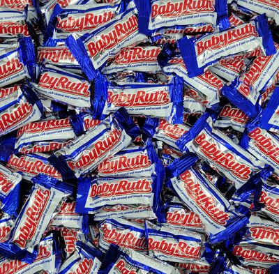 Baby Ruth Milk Chocolate Bars - Baby Ruth Fun Size Rich Caramel and Smooth Nougat Dry Roasted Peanuts - Snack Size Bulk Candy - Individually Wrapped (1 Pound)