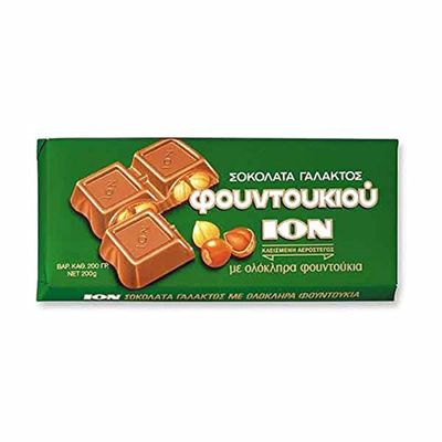 ION Traditional Greek Chocolate With Hazelnuts 200gr