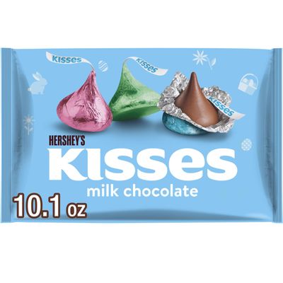 HERSHEY&#39;S KISSES Milk Chocolate, Easter Candy Bag, 10.1 oz