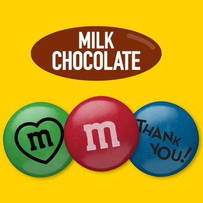 M&amp;M'S Pre-Designed Thank You Milk Chocolate Candy - 5lbs Bulk Candy with Thank You Themed Graphics