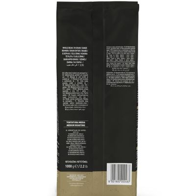 Caffe Vergnano 1882 Antica Bottega Whole Bean Arabica Medium Roast Espresso, 2.2 lbs Bag - Italian Coffee Beans with notes of Chocolate, Nuts &amp; Caramel, Intensity 5/10-1000g Bag (2 Pack)