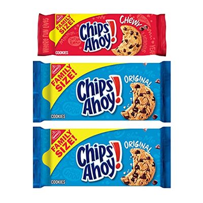 CHIPS AHOY! Original Chocolate Chip Cookies &amp; Chewy Cookies Bundle, Family Size, 3Count(Pack of 1)