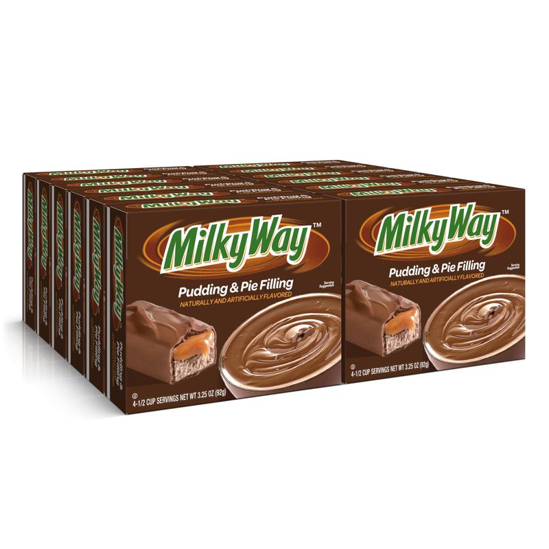 MILKY WAY, Milk Chocolate Pudding &amp; Pie Filling, 3.25 oz, 4 Serving (Pack - 12)