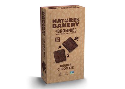 Natures Bakery Double Chocolate Brownie Bars, Whole Grains, Dates, and Cocoa, Plant Based, Dairy-Free, Snack Bar, 1 box with 12 Twin Packs (12 Twin Packs)