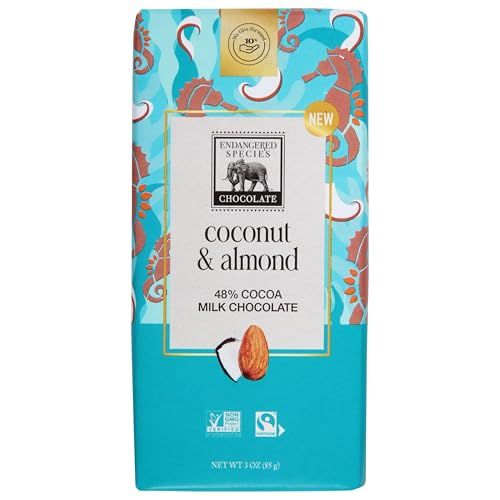 Endangered Species Chocolate Coconut, Almonds + 48% Milk Chocolate, Full Size