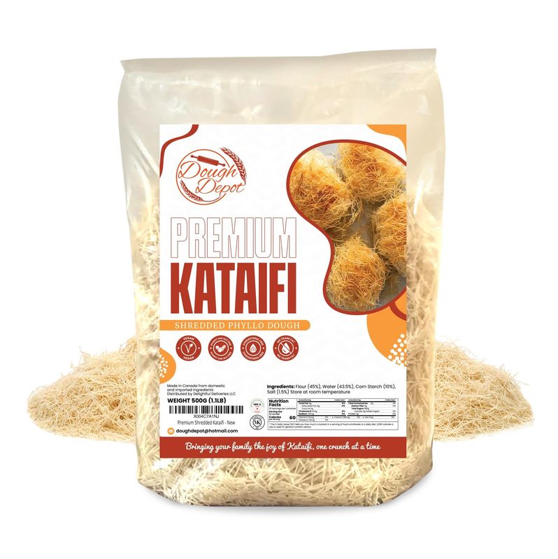 Kataifi Shredded Phyllo Dough, Dubai Pistachio Chocolate Bar Recipe, Kadayif Pastry Dough, Kunafa, Kunafeh dough