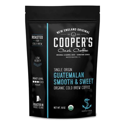 Guatemala Organic Cold Brew Coffee, Single Origin, Gourmet Beans, Tasting Notes of Milk Chocolate, Creamy Caramel &amp; A Hint of Orange, Medium Roast Coarse Ground Beans, 16 oz Coffee Bag