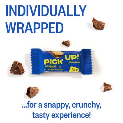 Bahlsen PiCK UP! Minis Original (3 Bags, 3x10 individual cookies, 30 cookies total) - German chocolate sandwiched between two crisp biscuits - Kosher (0.37 oz single servings individually wrapped)