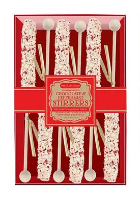 Melville Candy Mini Marshmallow Chocolate Spoons &amp; Peppermint Stirrers Gift Set (White Chocolate Peppermint Stirrers 6ct)