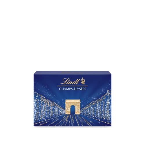 Lindt Champs Elyses Chocolate Box Gourmet Milk and Dark Chocolate Assortment 17 Chocolates 6.4oz Blue Box