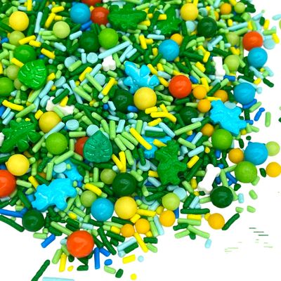 Dinosaur Sprinkles | 8 Ounces | Cake Sprinkles Chocolate,Sweet Flavor | Jimmies |Nut Free Manvscakes (Multicolor)