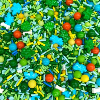 Dinosaur Sprinkles | 8 Ounces | Cake Sprinkles Chocolate,Sweet Flavor | Jimmies |Nut Free Manvscakes (Multicolor)