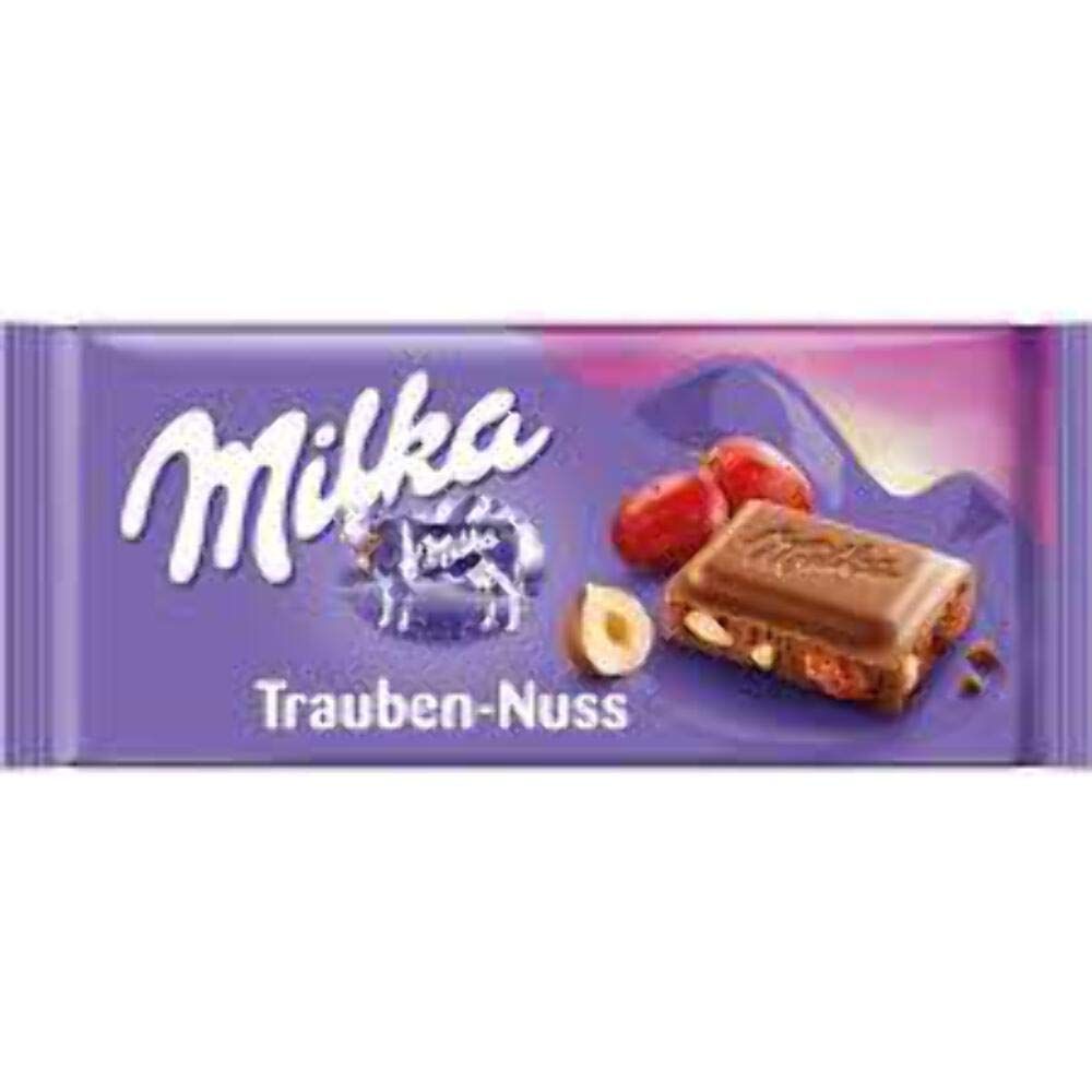 Milka Chocolate Confection with Raisins and Nuts (100 g)