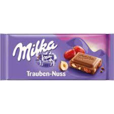 Milka Chocolate Confection with Raisins and Nuts (100 g)