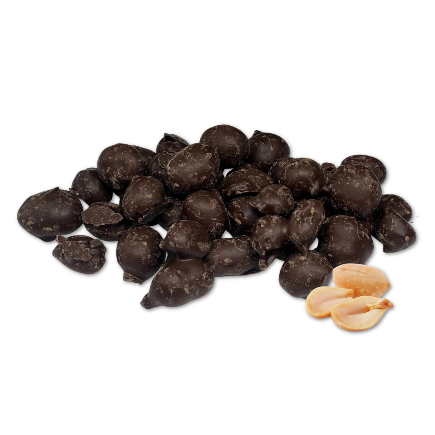 Goodland Farms Dark Chocolate Double Dipped Peanuts, 2 Pounds - Wholesale Bulk Candy, Dark Chocolate Covered Peanuts