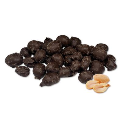 Goodland Farms Dark Chocolate Double Dipped Peanuts, 2 Pounds - Wholesale Bulk Candy, Dark Chocolate Covered Peanuts
