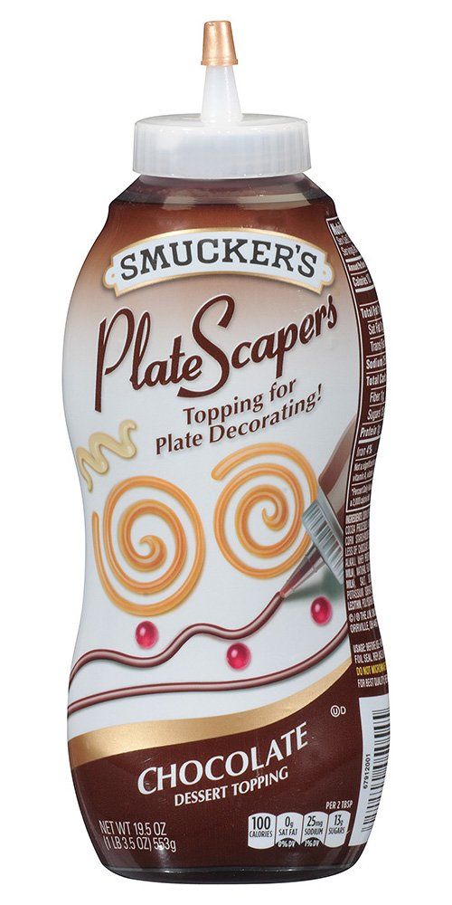 Smuckers Plate Scraper, Chocolate, 19.5 Ounce