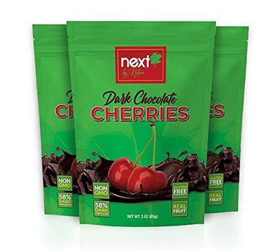 Next by Nature Dark Chocolate Cherries 3 Ounce (Pack of 3)