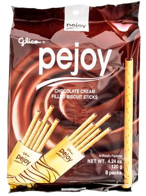 Glico Pejoy Chocolate Cream Filled Biscuit Sticks, 4.24 oz (Pack of 5)