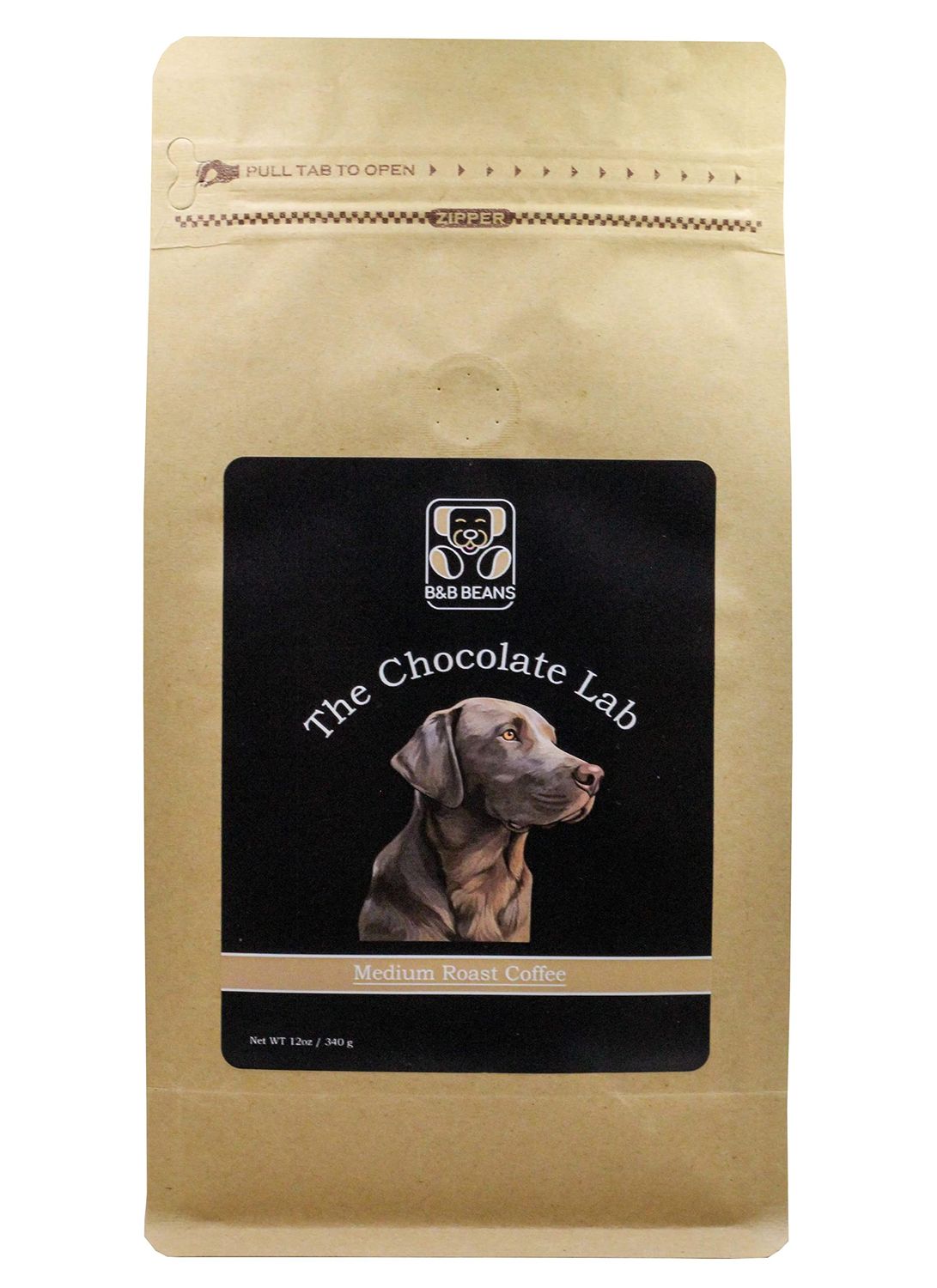 B&amp;B Beans Chocolate Lab Whole Bean Coffee Medium Roast 12 Ounce/340 Gram, Amazing Blend