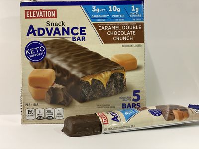 Elevation by Millville Caramel Double Chocolate Advance Bars 1.6oz x5 Bars(Total 8 oz), Pack of 1