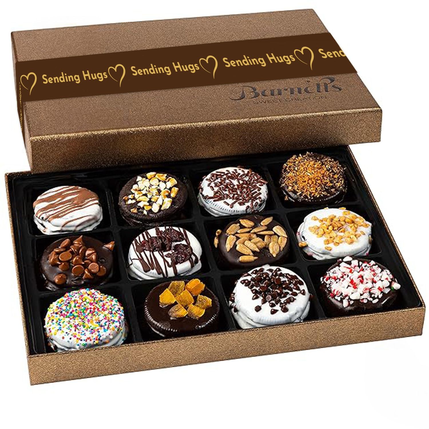 Condolence Sympathy Gift Basket For Men and Women, Chocolate Cookies Gift, Prime Sympathy Gift for Loved Ones, Comforting Gift Idea, 12 Assorted Cookies